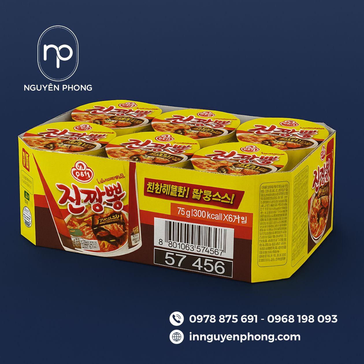 Mẫu thùng carton đựng mì tôm
